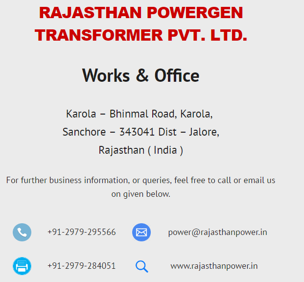 Rajasthan powergen- Contact Us