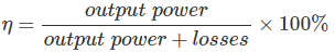 power transformer efficiency formula